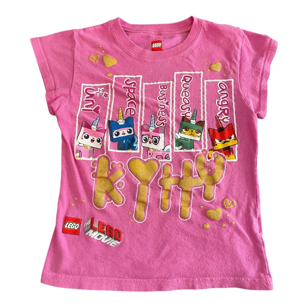 Lego Movie Kitty Unicorn Pink Graphic Tee - Size 5T